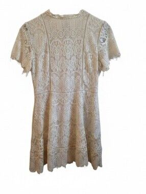 Francesca's Blu Pepper NWT Cream Lace Dress Medium Bridal Shower Graduation Mini